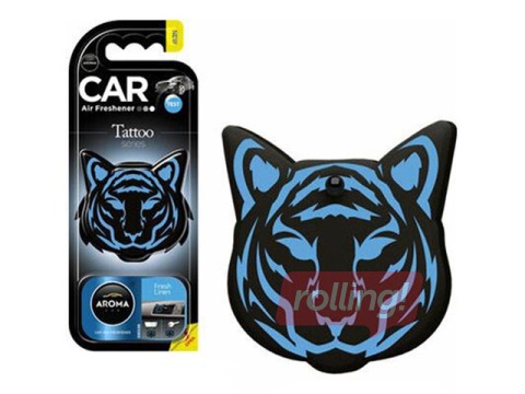 Auto gaisa atsvaidzinātājs Aroma Car Tatoo Cat Fresh Linen
