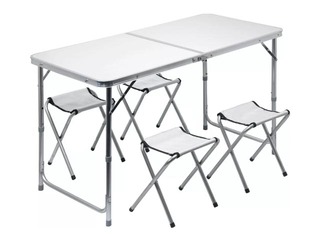 Kempinga mēbeļu komplekts Bilbao galds + 4krēsli