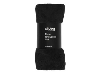 Pleds 4Living Gert, 125x150cm, melns