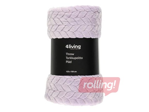 Pleds 4Living Mila, lillā, 125x150cm