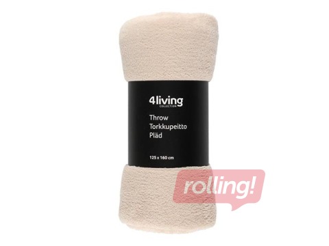 Pleds 4Living Gert, bēšs, 125x150cm