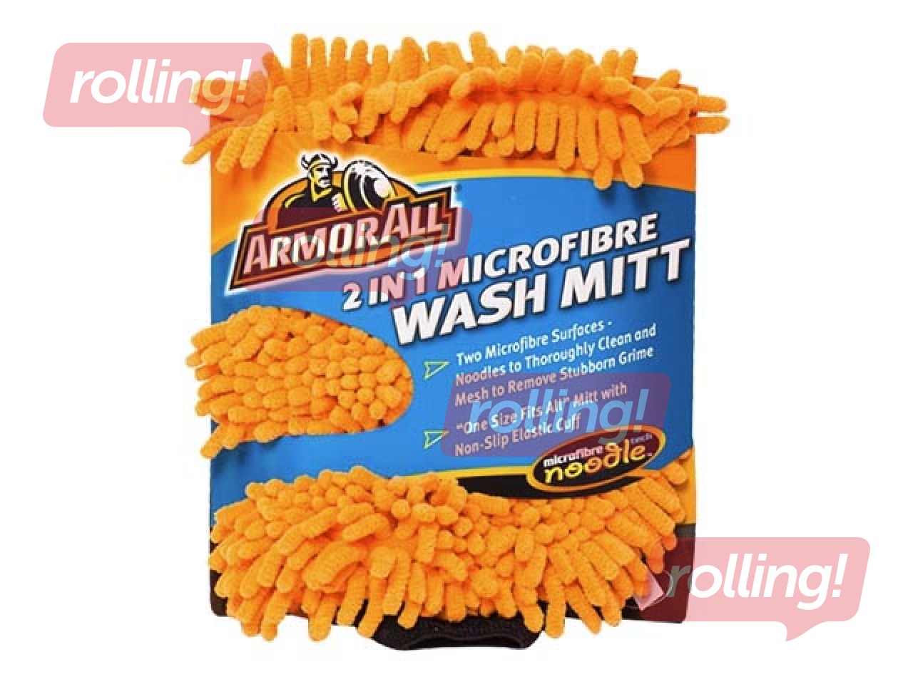 Mazgāšanas sūklis Turtle Wax 2in1 mikrošķiedra ar bārkstīm, 1 gab. dzeltena