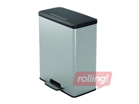 Atkritumu tvertne ar pedāli Deco Bin, metalizēta, sudraba, 65l