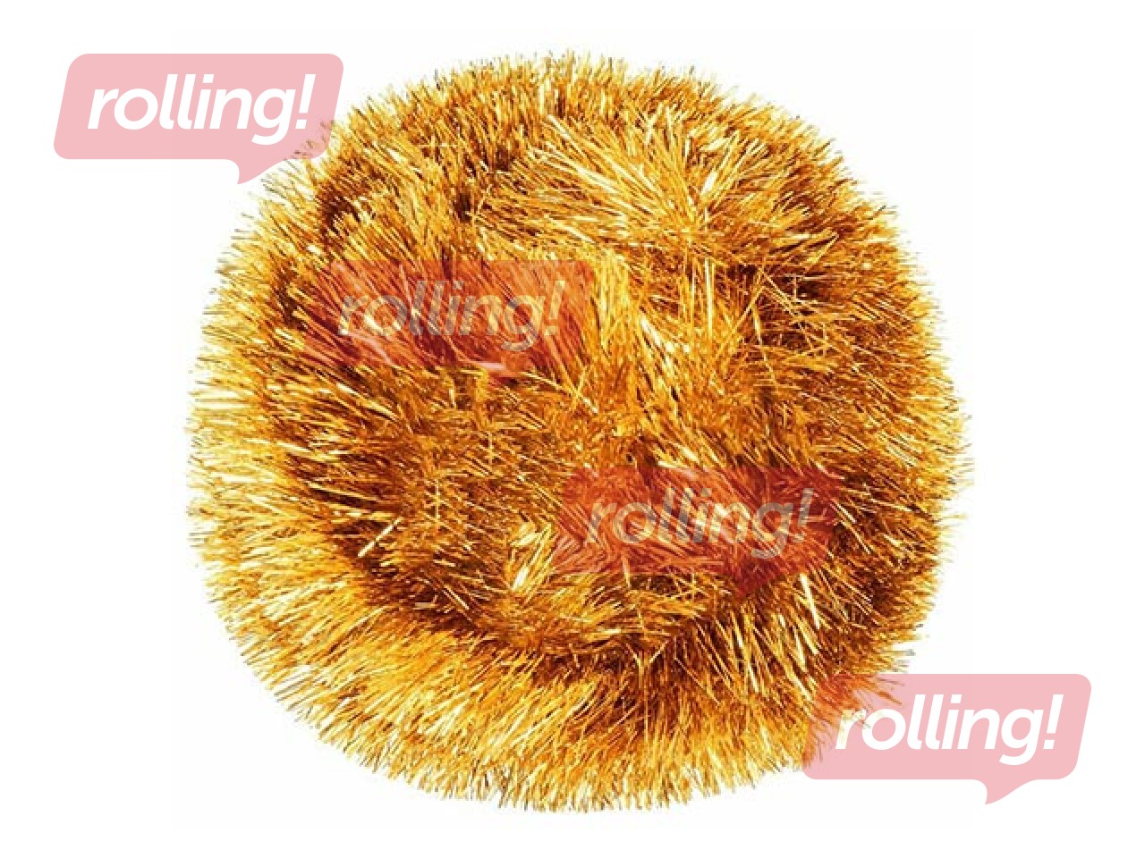 Ziemassvētku virtene Springos, zelta, ø10cm, 6m