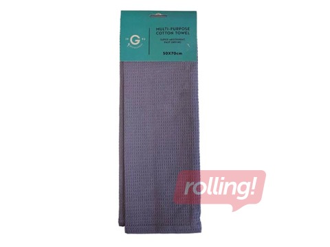 Virtuves dvielis, kokvilnas, pelēks, 50x70cm