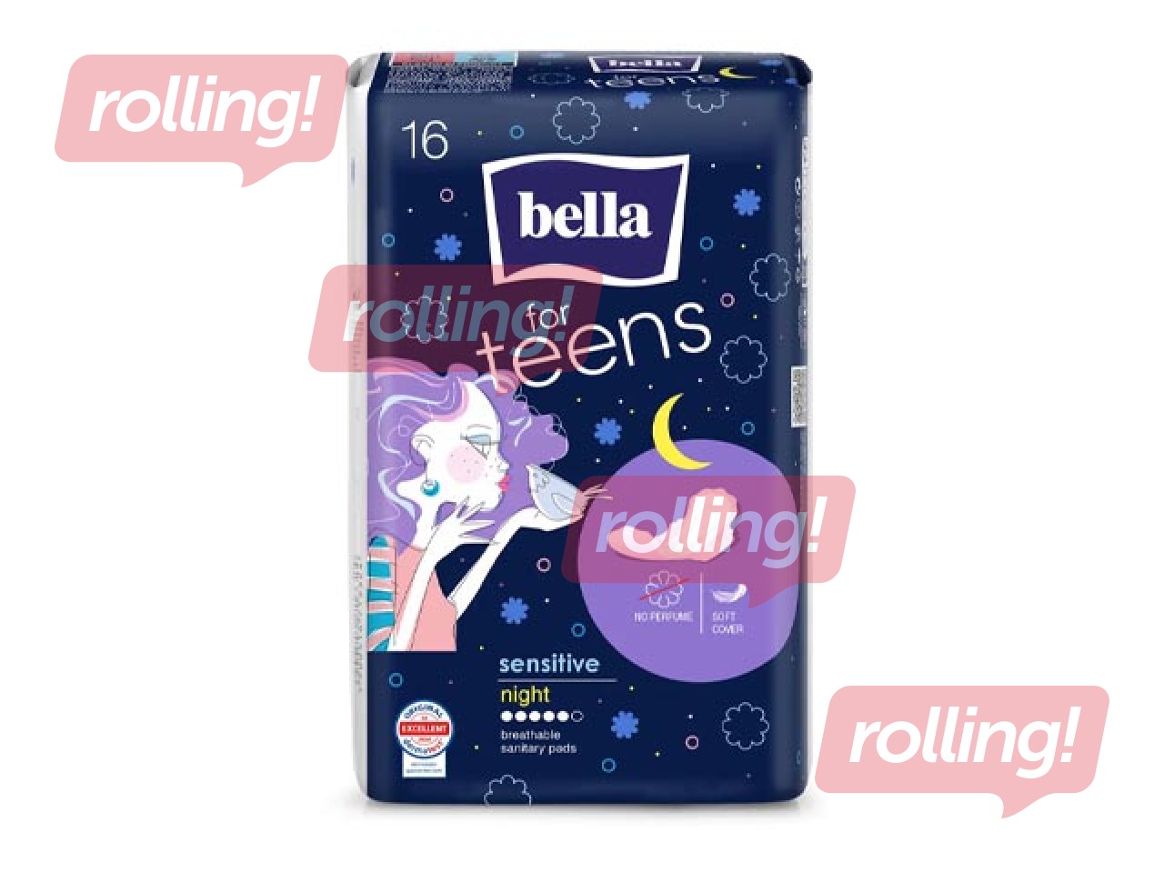 Higiēniskās paketes Bella, for teens, Ultra Night Sensitive, 16 gab.