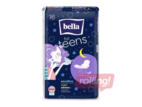 Higiēniskās paketes Bella, for teens, Ultra Night Sensitive, 16 gab.