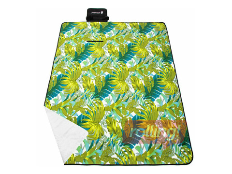 Piknika un pludmales sega, salokāma, zaļos toņos, 150x200cm