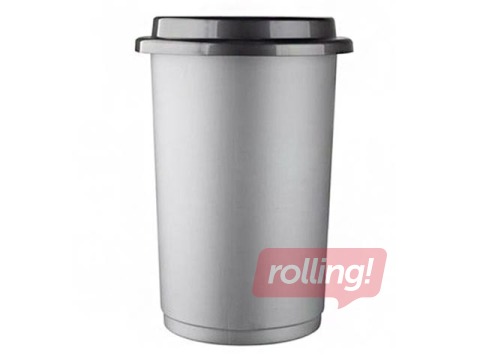 Atkritumu tvertne, pelēka, 50 l