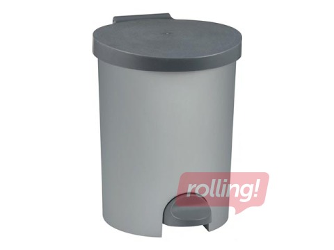 Atkritumu tvertne Curver, ar pedāli, plastmasas pelēka, 15l