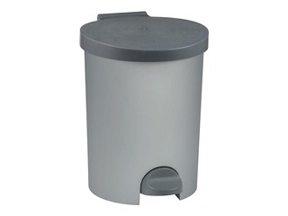 Atkritumu tvertne Curver, ar pedāli, plastmasas pelēka, 15l
