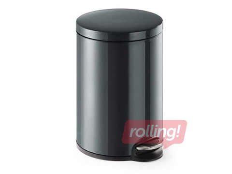 Atkritumu tvertne ar pedāli, pelēka-ogles, 20l