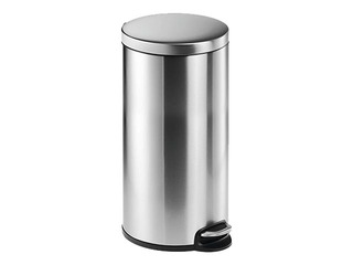 Atkritumu tvertne ar pedāli, pelēka, 30l