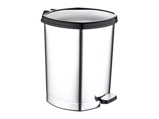 Atkritumu tvertne ar pedāli Ozer, pelēka, 6l