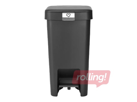 Atkritumu tvertne ar pedāli StepUp, tumši pelēka, 10l