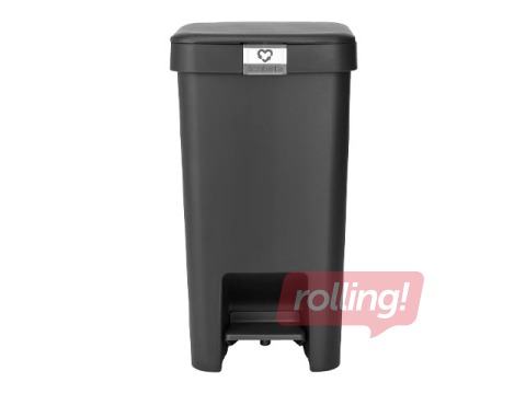 Atkritumu tvertne ar pedāli StepUp, tumši pelēka, 16l