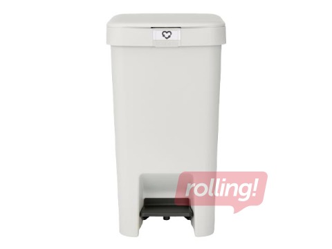 Atkritumu tvertne ar pedāli StepUp, gaiši pelēka, 16l