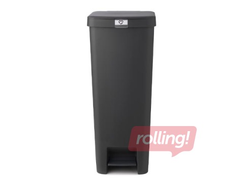 Atkritumu tvertne ar pedāli StepUp, tumši pelēka, 40l