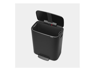 Atkritumu tvertne ar pedāli Brabantia, Bo, matēti melna, 60l