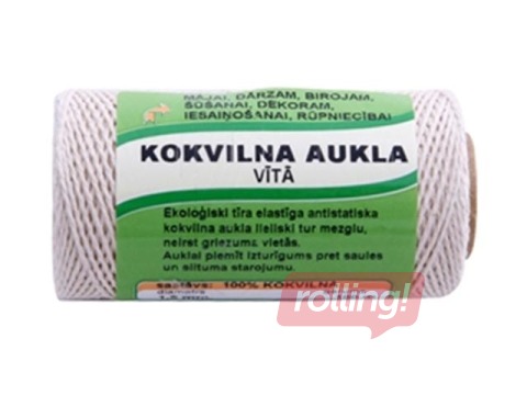 Aukla vīta kokvilnas Tangente, 2mm, 100m