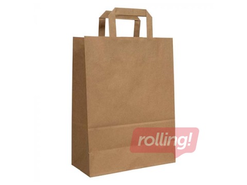Papīra maisiņš ar rokturiem, brūns, 320x140x420mm