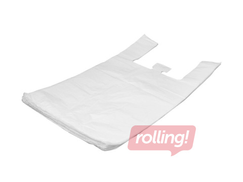 Maisiņi ar rokturiem, 45x25x75 cm, 100 gab., balti