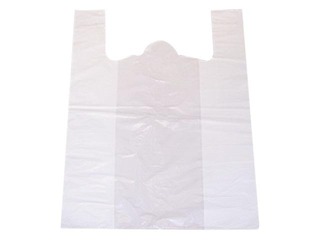 Maisiņi ar rokturiem HDPE, 40x20x60 cm, 20 mikroni, 100 gab., balti