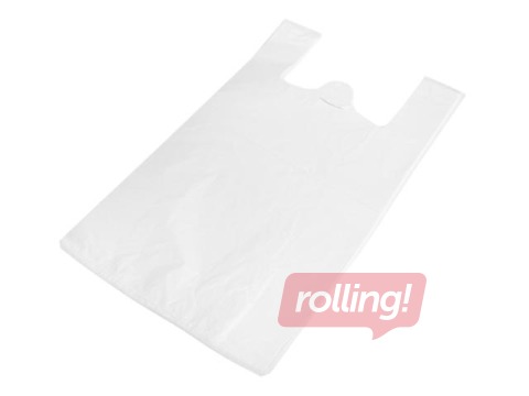 Maisiņi ar rokturiem, 35x16x64 cm, balti, 100 gab.