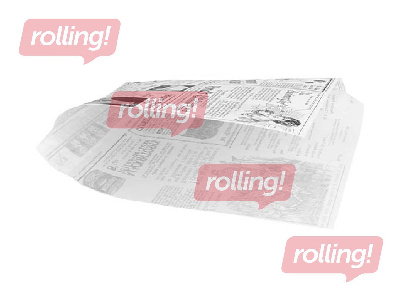 Papīra maisiņi uzkodām Times ar divām atvērtām malām, balti, 160x165mm, 100 gab.