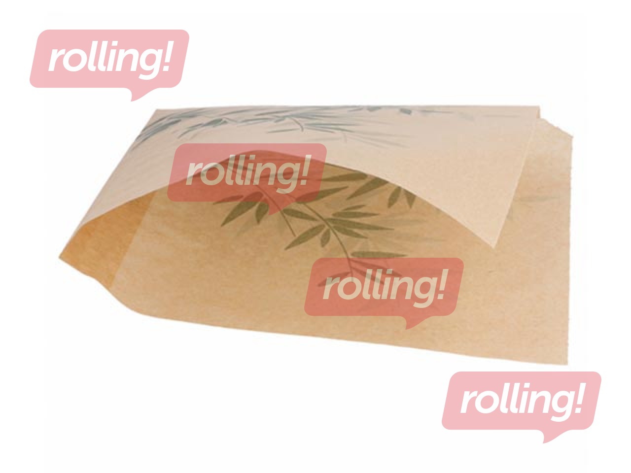 Papīra maisiņi uzkodām Feel Green ar divām atvērtām malām, 160x165mm, 100 gab.