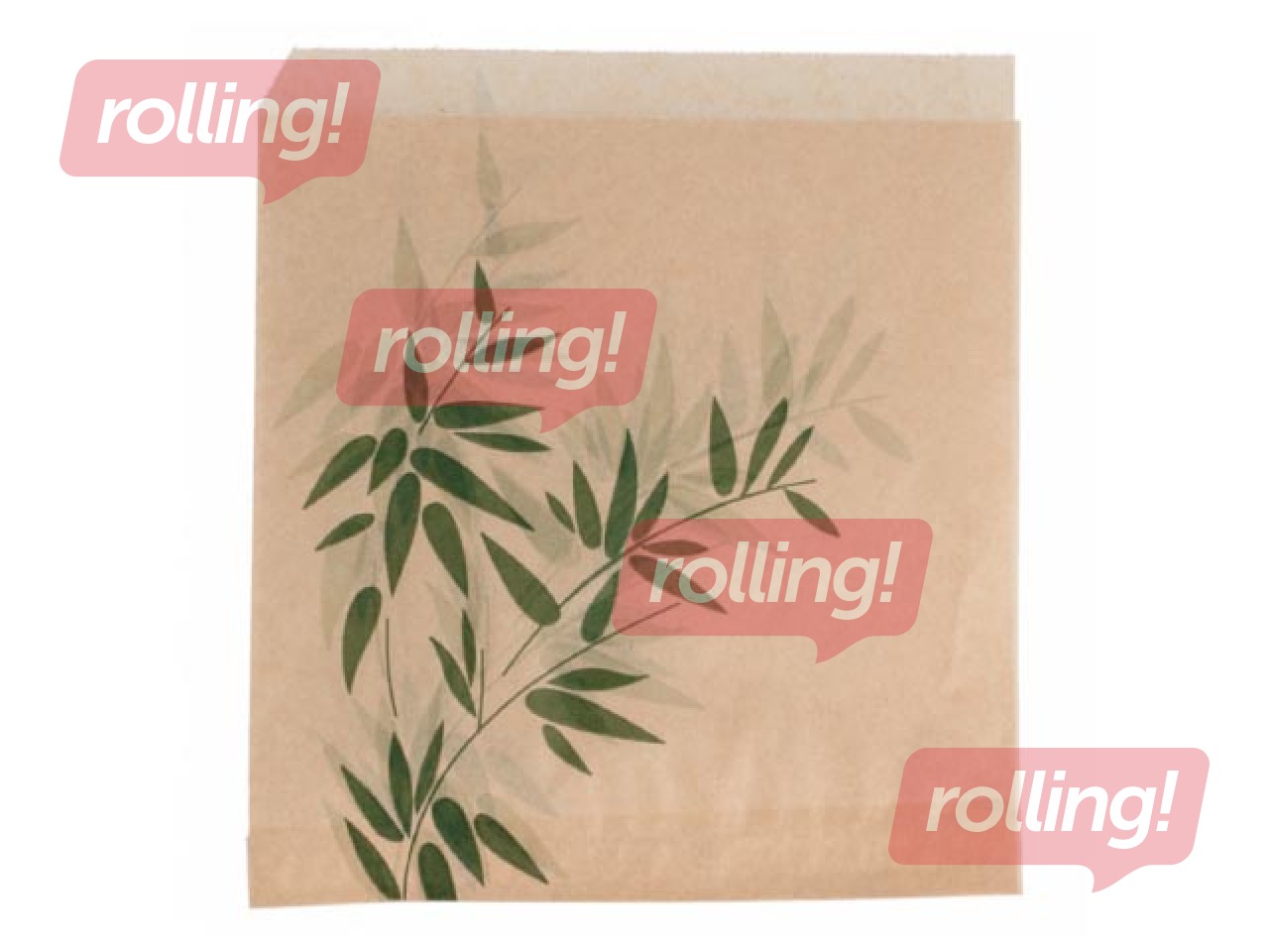 Papīra maisiņi uzkodām Feel Green ar divām atvērtām malām, 160x165mm, 100 gab.