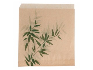 Papīra maisiņi uzkodām Feel Green ar divām atvērtām malām, 160x165mm, 100 gab.