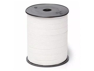 Dāvanu saiņošanas lente spolē, balta, polipropilēna, 500m