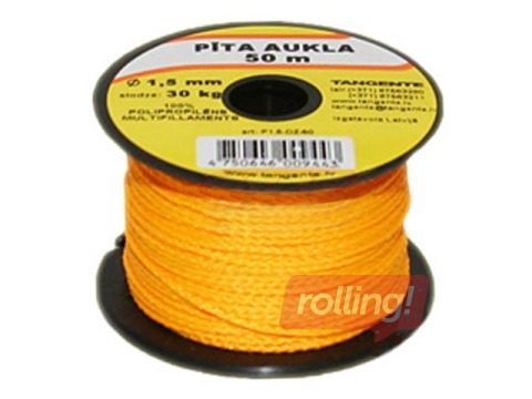 Aukla pīta universāla Tangente, 1.5 mm, 50 m, dzeltena