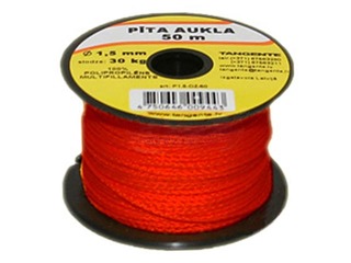 Aukla pīta universāla Tangente, 1.5 mm, 50 m, sarkana