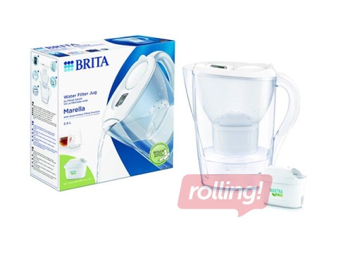 Ūdens filtrakrūze Brita Marella, Mxpro, balta, 2.4l
