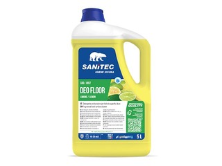 Universāls tīrīšanas līdzeklis ar smaku neitralizētāju Sanitec Deo Floor Lemon, 5L