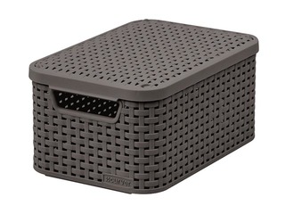 Kaste ar vāku Style S, 29,1x19,8x14,2 cm, tumši pelēka