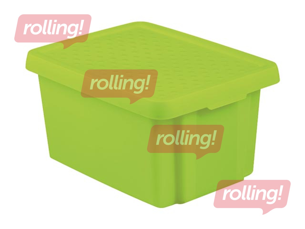 Kaste uzglabāšanai ar vāku Essentials, 16 L, zaļa