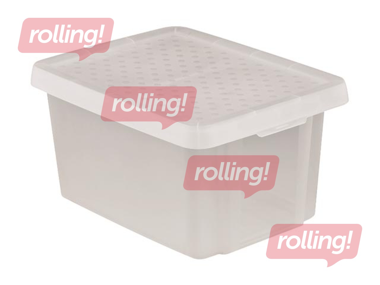 Kaste uzglabāšanai ar vāku Essentials, 16 L, caurspīdīga