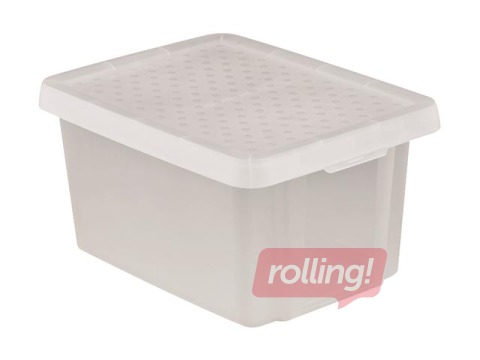 Kaste uzglabāšanai ar vāku Essentials, 16 L, caurspīdīga