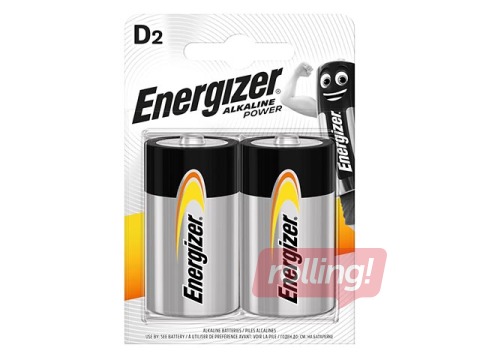 Baterijas Energizer Base Alkaline, D B2,1.5V, 2 gab.