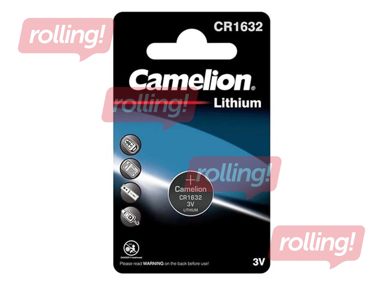 Baterija Camelion Lithium, tablešu tipa, CR 1632, 1 gab. 