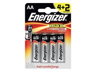 Baterijas Energizer MAX Alkaline, AA B4+2,1.5V, 6 gab.