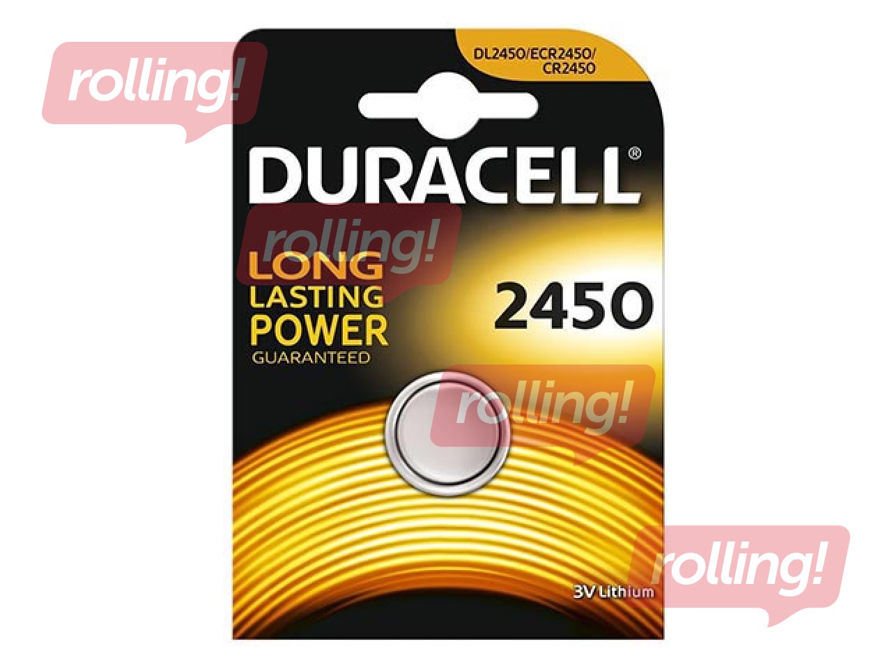 Baterijas Duracell, tablešu tipa, CR2450, 1 gab. 