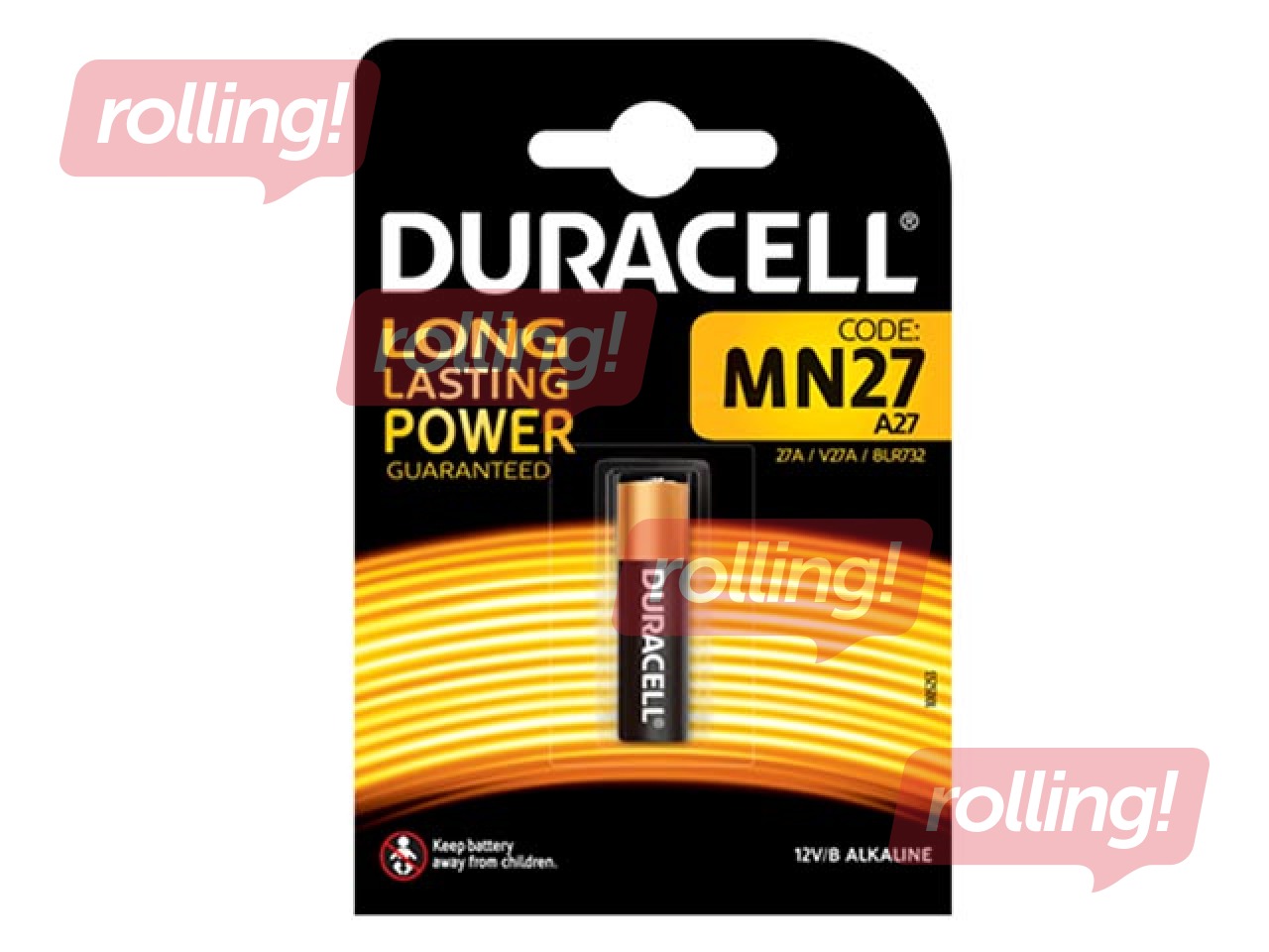 Baterija Duracell A27, 12V, 1 gab.