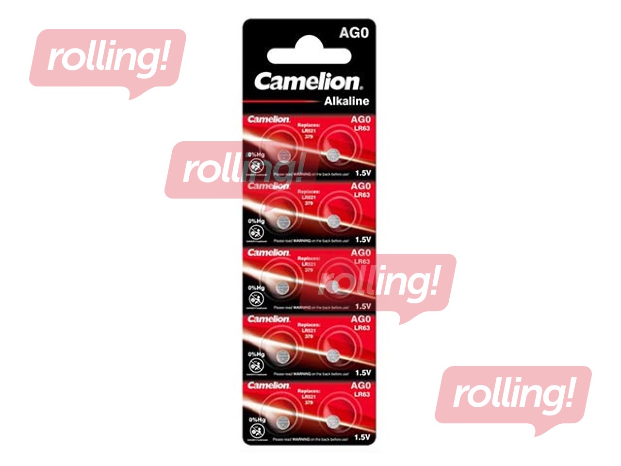 Baterijas Camelion AG0/LR521/379, 1.5V, 10 gab.