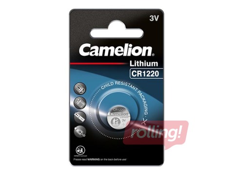 Baterija Camelion CR1220, Lithium, 1 gab.