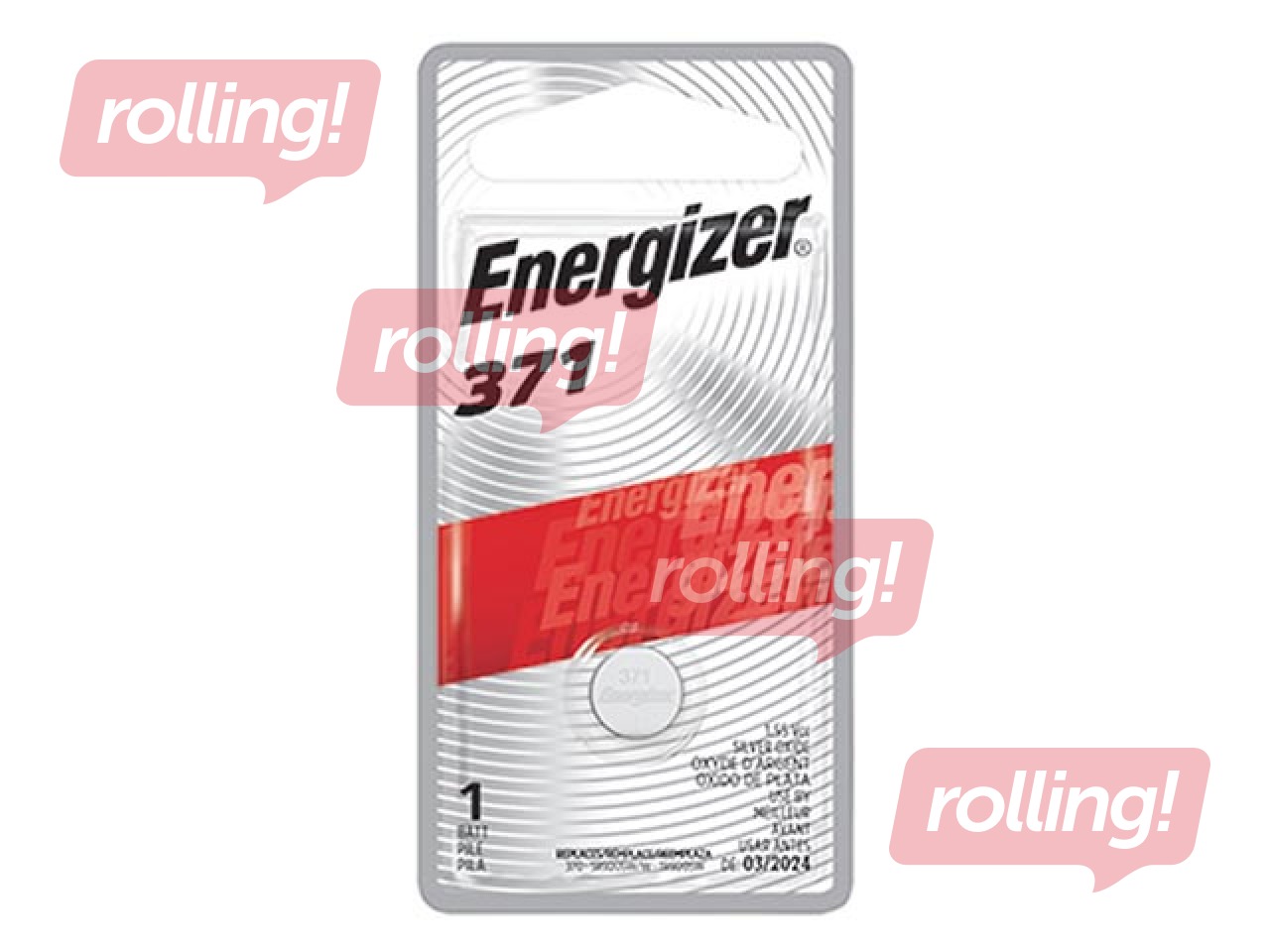Baterija Energizer 371, 1.55V Silver oxide