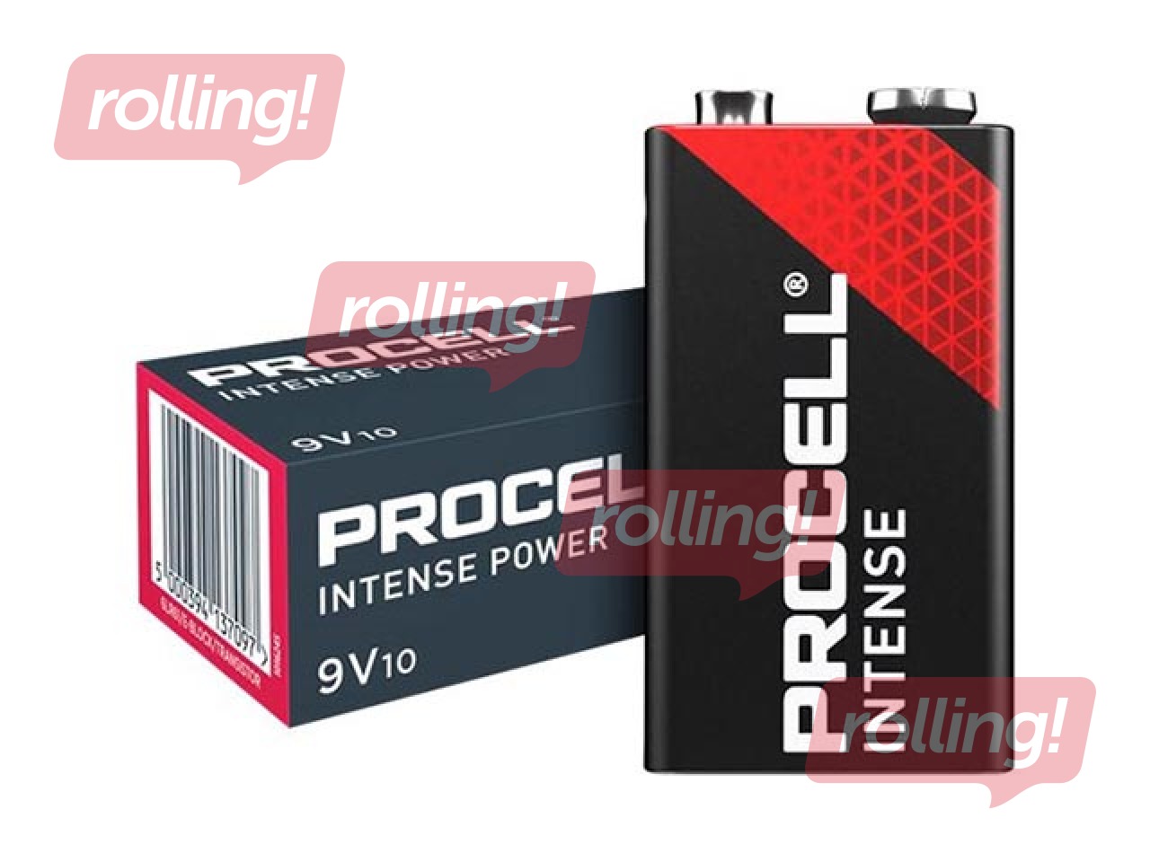 Baterijas Duracell, Procell Alkaline Intense 9V, 6LR61, S10, MN1604, 10 gab.